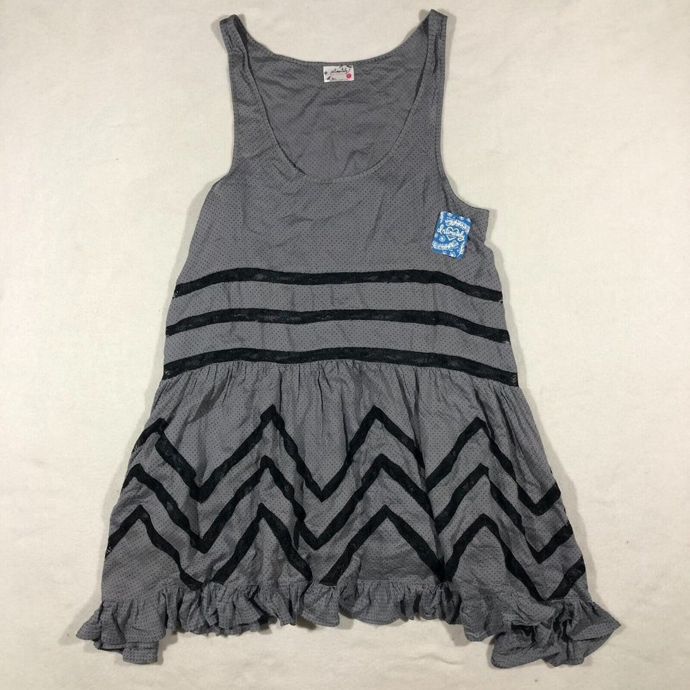 NEW Intimately Free People Womens Small Polka Dot Trapeze Tunic Top Dress $88